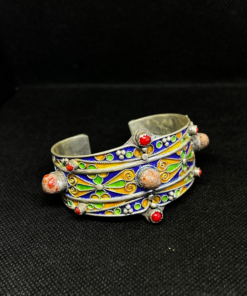 Modern Coral Silver Cuff Bracelet: Fusion of Tradition and Modernity | Unique Zoos Jewelry