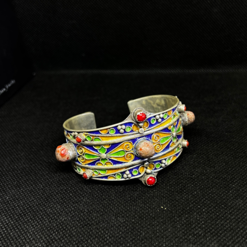Modern Coral Silver Cuff Bracelet: Fusion of Tradition and Modernity | Unique Zoos Jewelry