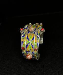 Modern Coral Silver Cuff Bracelet: Fusion of Tradition and Modernity | Unique Zoos Jewelry