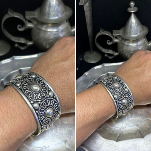 Traditional Moroccan accessories - Handcrafted Silver Bracelet – Timeless Elegance