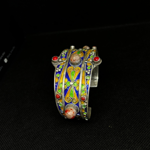 Modern Coral Silver Cuff Bracelet: Fusion of Tradition and Modernity | Unique Zoos Jewelry