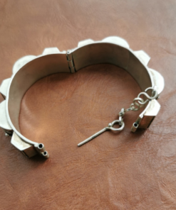 Tiznit Silver Bracelet | Ethical Amazigh Berber Bracelet with needle closure