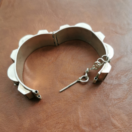 Tiznit Silver Bracelet | Ethical Amazigh Berber Bracelet with needle closure