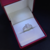 Silver Engagement Rings for Women - White Gold Rhodium & Zirconium