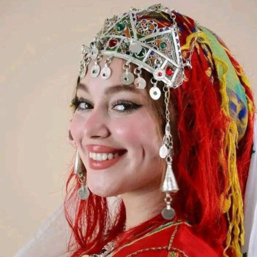 Berber Crown – Silver-Plated Amazigh Wedding Headpiece (Antique & Vintage)