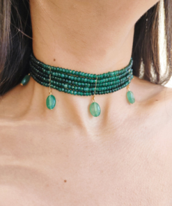 Moroccan Emerald Choker - Experience the Allure of Morocco