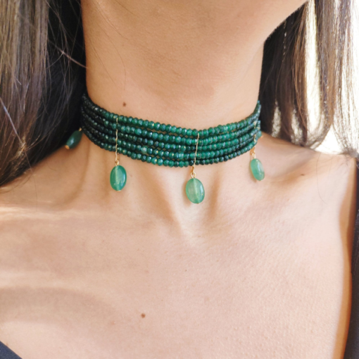 Moroccan Emerald Choker - Experience the Allure of Morocco
