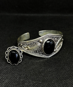 Moroccan Matching Ring with Bracelet – Handmade Berber Silver