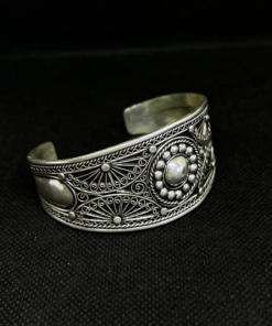 Stunning Silver Filigree Bracelet – Handmade Berber Treasure