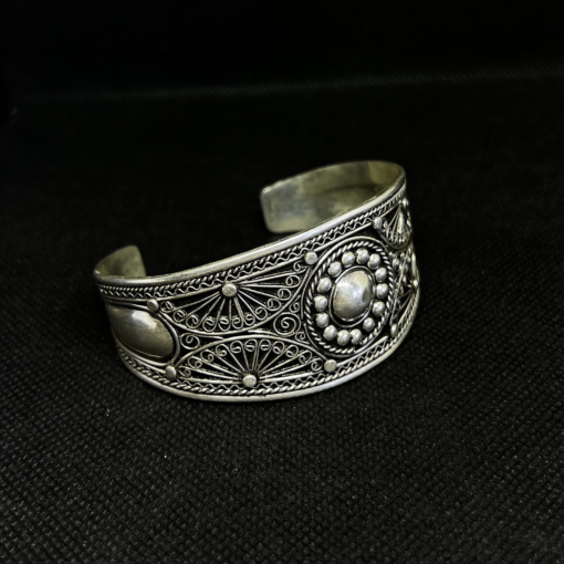 Stunning Silver Filigree Bracelet – Handmade Berber Treasure