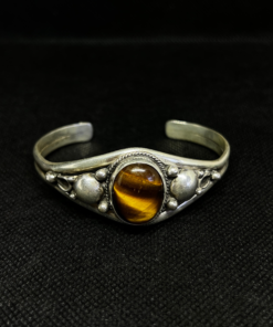 Magnificent Tiger Eye Bracelet – Handmade Berber Silver