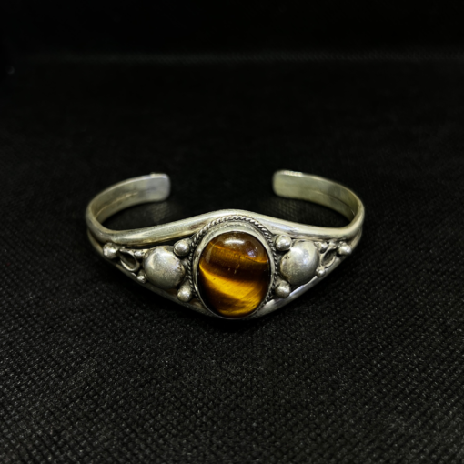 Magnificent Tiger Eye Bracelet – Handmade Berber Silver