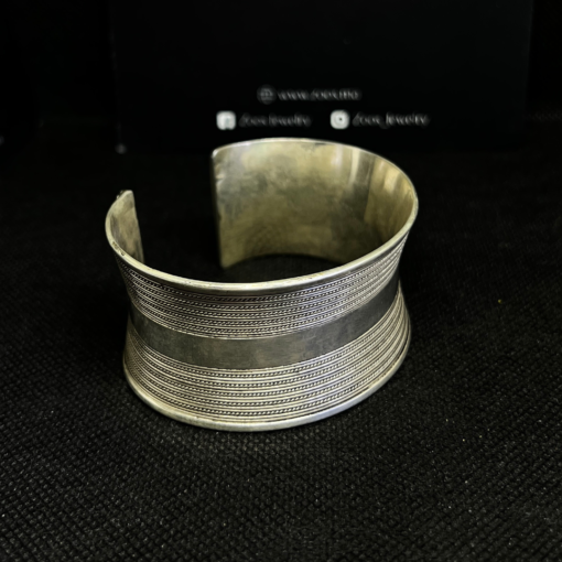 Exquisite Silver Bohemian Cuff – Handmade Berber Treasure