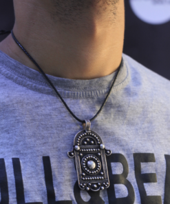 Captivating Hamsa Hand Pendant: Vintage Berber Necklace