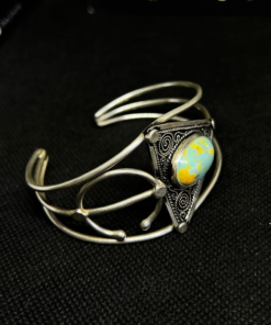 Magnificent Silver Fibula Bracelet – Handmade Berber Treasure