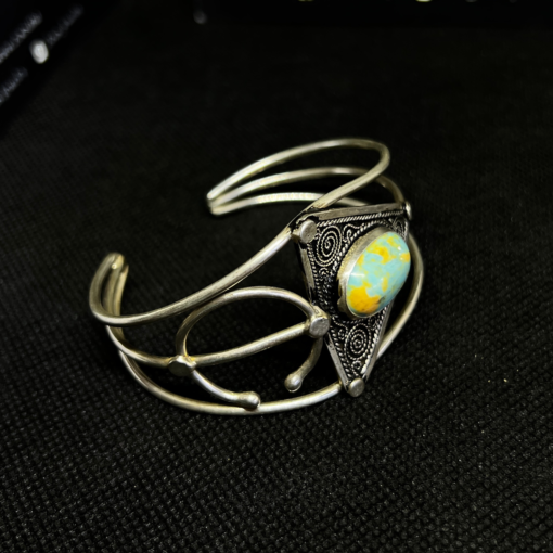Magnificent Silver Fibula Bracelet – Handmade Berber Treasure