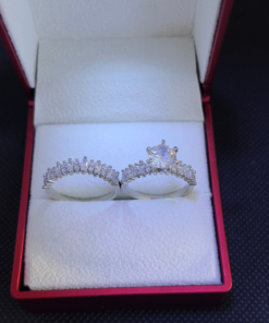 Elegant Silver Engagement Rings for Women – Sparkling Zircon Stones