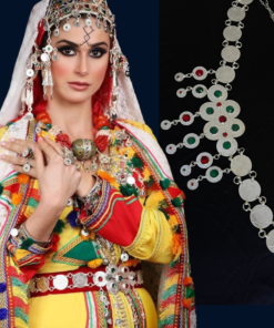 Exquisite Berber Wedding Jewelry – Handmade Silver-Plated Mdema Belt