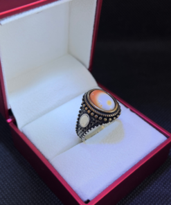 Milky Quartz Mens Ring - Handmade Silver (2025)