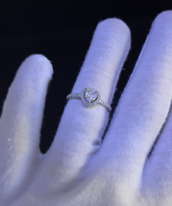 Heart Rings for Women - Silver Fashion with Sparkling Gem