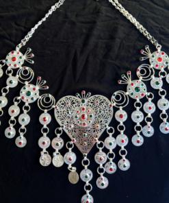 Amazigh Wedding Jewelry – Silver Berber Chest Accessories for Brides