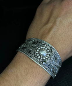 Stunning Silver Filigree Bracelet – Handmade Berber Treasure