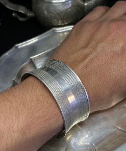 Exquisite Silver Bohemian Cuff – Handmade Berber Treasure