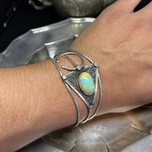 Magnificent Silver Fibula Bracelet – Handmade Berber Treasure