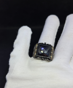 Black Stone Ring for Men - Handmade Silver (2025)