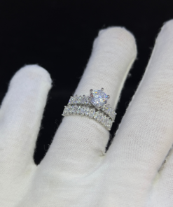 Elegant Silver Engagement Rings for Women – Sparkling Zircon Stones