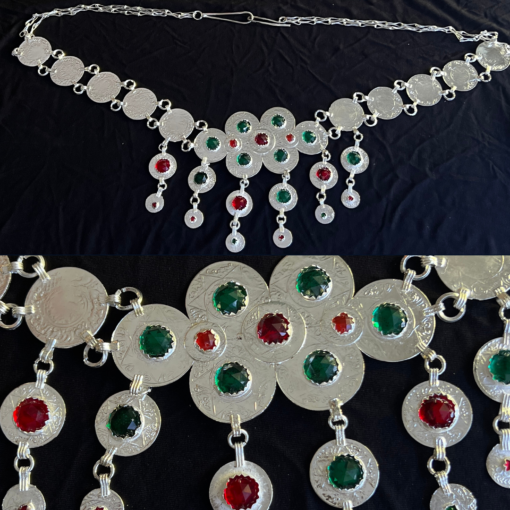 Exquisite Berber Wedding Jewelry – Handmade Silver-Plated Mdema Belt