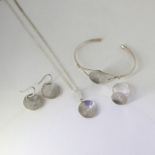 5-Piece Moroccan Handmade Jewelry Set | Authentic Silver Elegance