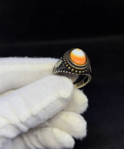 Milky Quartz Mens Ring - Handmade Silver (2025)