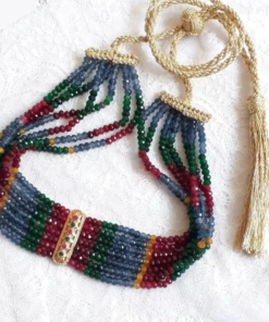 Luxurious Bijoux Beldi Marocain – Silver Plated on Gold with Emerald or Pearls