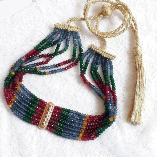 Luxurious Bijoux Beldi Marocain – Silver Plated on Gold with Emerald or Pearls