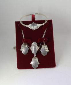 Hand Of Fatima Pendant & ring & bracelet & earrings | Unique Khamsa Set Hamsa Jewelry