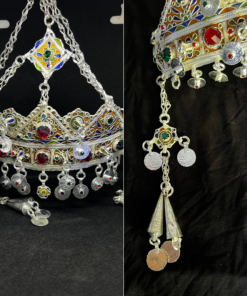 Berber Crown – Silver-Plated Amazigh Wedding Headpiece (Antique & Vintage)
