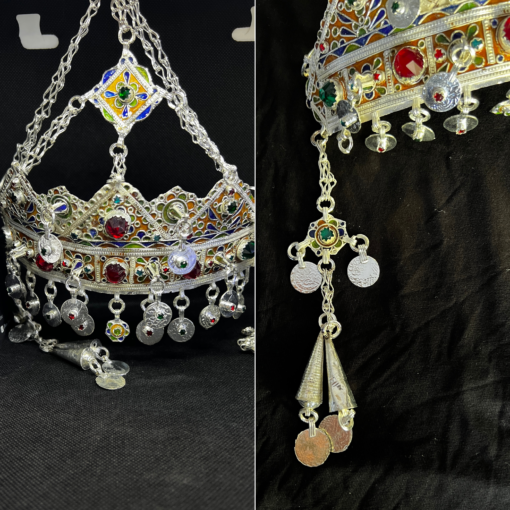 Berber Crown – Silver-Plated Amazigh Wedding Headpiece (Antique & Vintage)