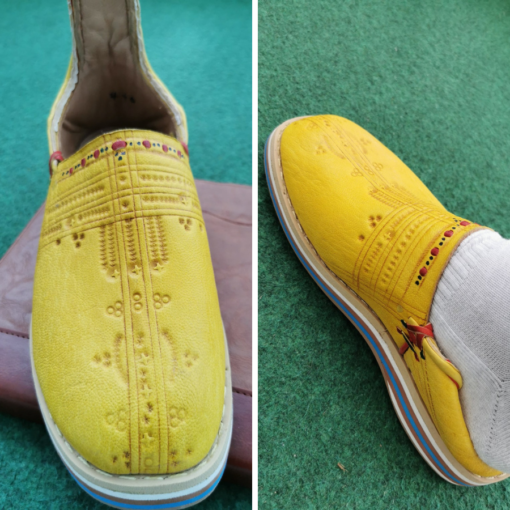 Mens Babouche Slippers | Moroccan leather slippers | Idoukan