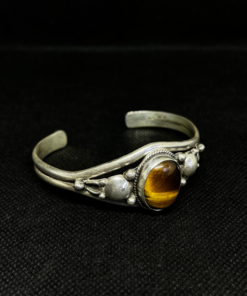 Magnificent Tiger Eye Bracelet – Handmade Berber Silver