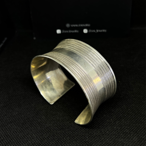 Exquisite Silver Bohemian Cuff – Handmade Berber Treasure