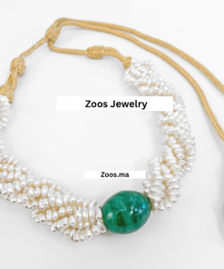 Bijoux Marocains Traditionnels Choker | Green Necklace Jawhar Beauty