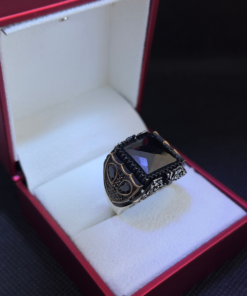Black Stone Ring for Men - Handmade Silver (2025)