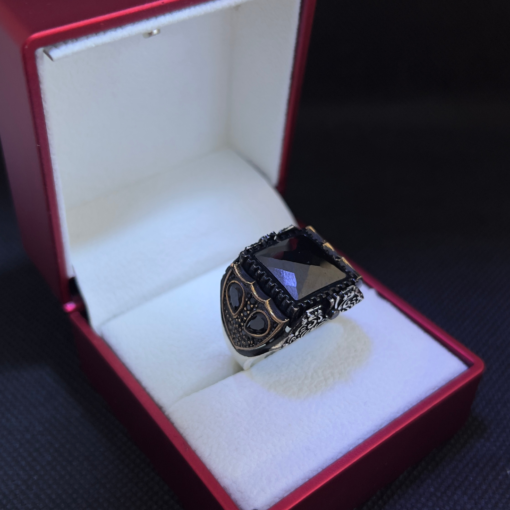 Black Stone Ring for Men - Handmade Silver (2025)