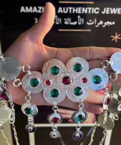 Exquisite Berber Wedding Jewelry – Handmade Silver-Plated Mdema Belt