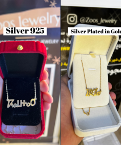 Personalised Amazigh Name Necklace – Handmade in Silver or Gold