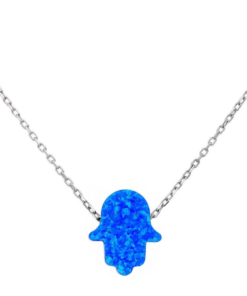 Discover Serenity with our Blue Hamsa Necklace | Buy Now for Spiritual Elegance
