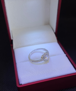 Heart Rings for Women - Silver Fashion with Sparkling Gem