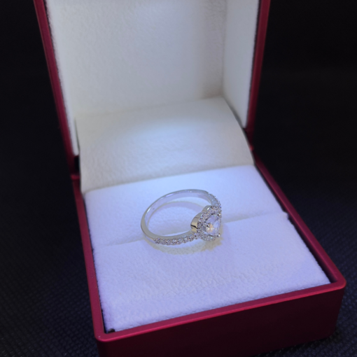 Heart Rings for Women - Silver Fashion with Sparkling Gem