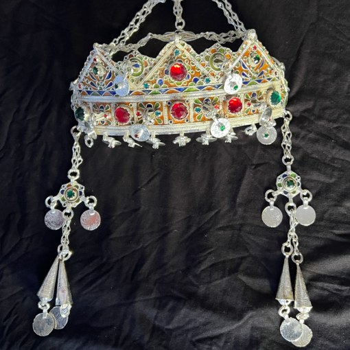 Berber Crown – Silver-Plated Amazigh Wedding Headpiece (Antique & Vintage)